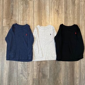 3 Polo Ralph Lauren long sleeve little boy shirts